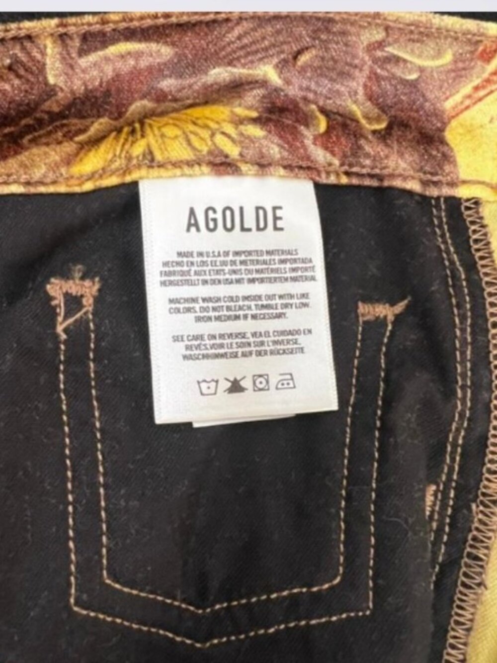 Agolde Nico Ultra High-Rise Velvet in Super Bloom Bootcut Jeans – Size 28 - NWOT - Picture 8 of 11